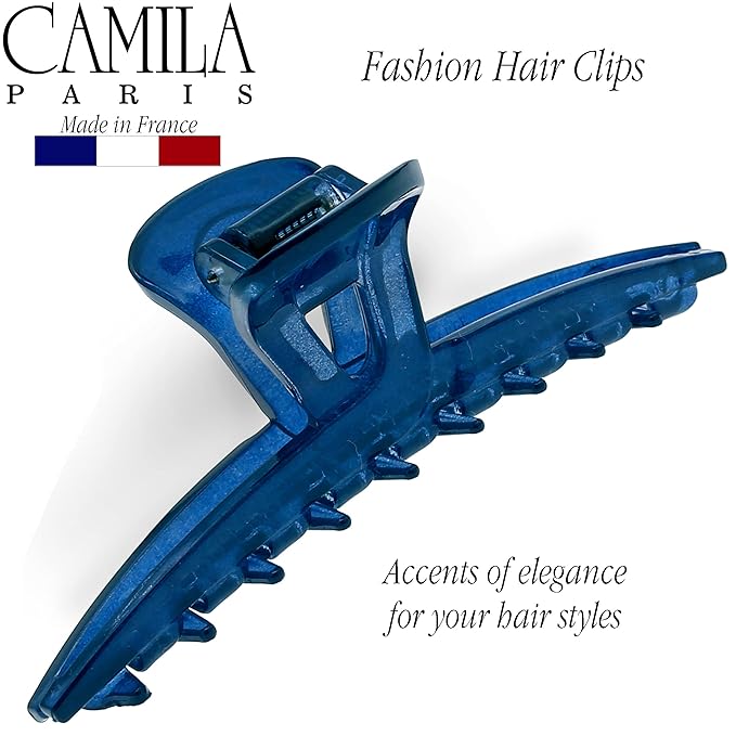 Camila Paris CP3229 French Hair Clip for Women, Narrow, Strong Hold Grip Double Teeth Girls Hair Claw Clips Jaw, Fashion Durable Styling Hair Accessories for Women, Made in France