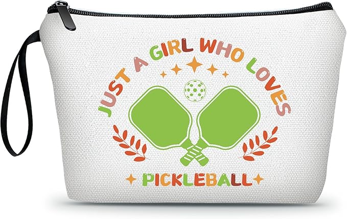 Pickleball Gifts for Women,Pickleball Lover Gifts,Pickleball Accessories Women,Pickleball Cosmetic Makeup Bag,Pickleball Party Gifts,Birthday Gifts for Teen Girls