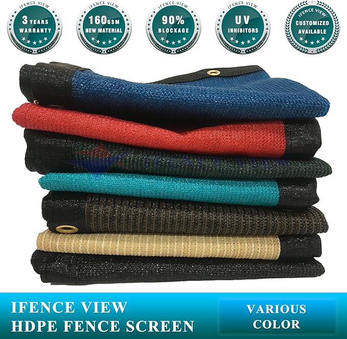6'x1' to 6'x100' Brown Shade Cloth Panels Fence Privacy Screen Fabric Mesh Net - Image 7