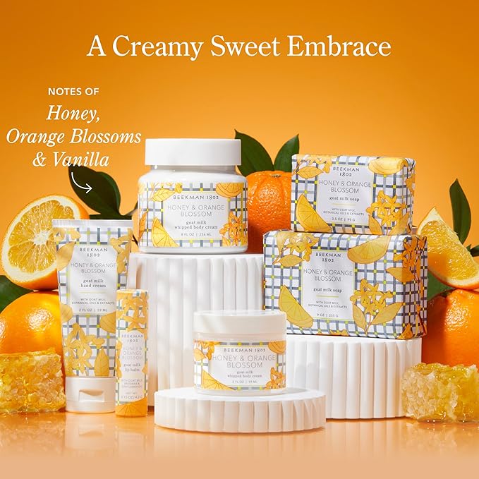 Beekman 1802 Goat Milk Body Lotion, Honey & Orange Blossom - Scented - 12.5 oz - Moisturizing with Shea Butter - for Sensitive Skin - Cruelty Free - Packaging May Vary - Pump Included, Ready for Use