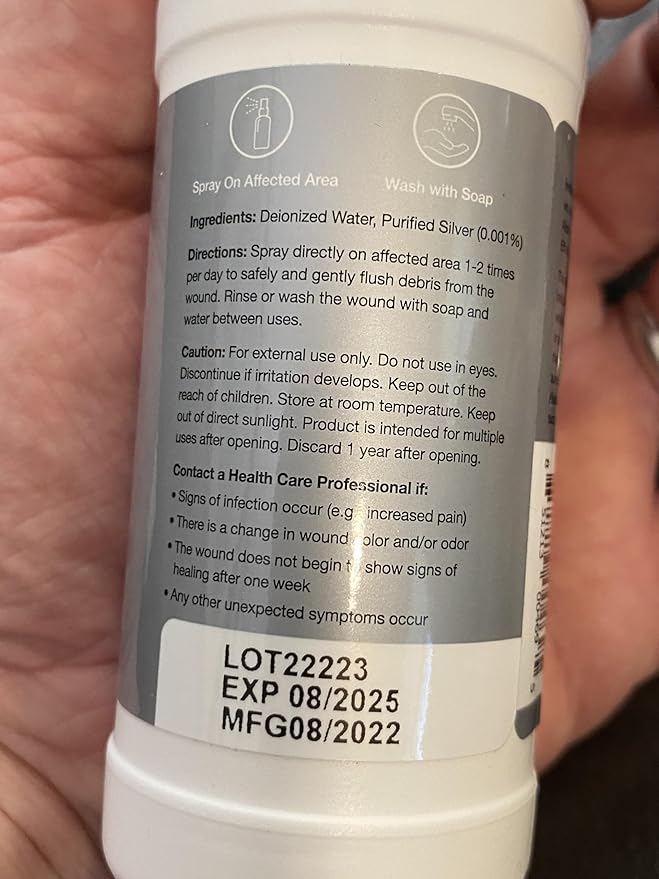 SilvrSTAT Nano Silver Wound Wash Sprayer | Debride & Fine Mist Spray | 4 fl oz