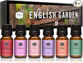 P&J Trading Fragrance Oil English Garden Set | Rose, Woodbine, Thyme, Primrose, Lily, Peonies Candle Scents for Candle Making, Freshie Scent, Soap Making Supplies, Diffuser Oil Scents