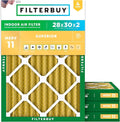 Filterbuy 28x30x2 Air Filter MERV 11 Superior Pet & Allergy Defense, by Filterbuy