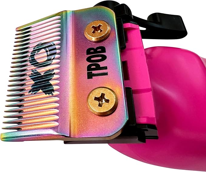 TPOB X Digital Brushless 6800rpm Professional Hair Trimmer Hair Clippers for Men, Psycho Zero Gapped T-Blade Trimmer Cordless Rechargeable Edgers Clippers (X Clipper Pink with Stand)