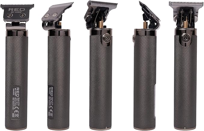 Red by Kiss Hair Trimmer for Men Precision Blade Cordless Trimmer Mens Grooming Kit (Cool Gray)