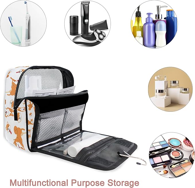 senya Hanging Travel Toiletry Bag Kit Makeup Case Cosmetics Organizer for Men Women