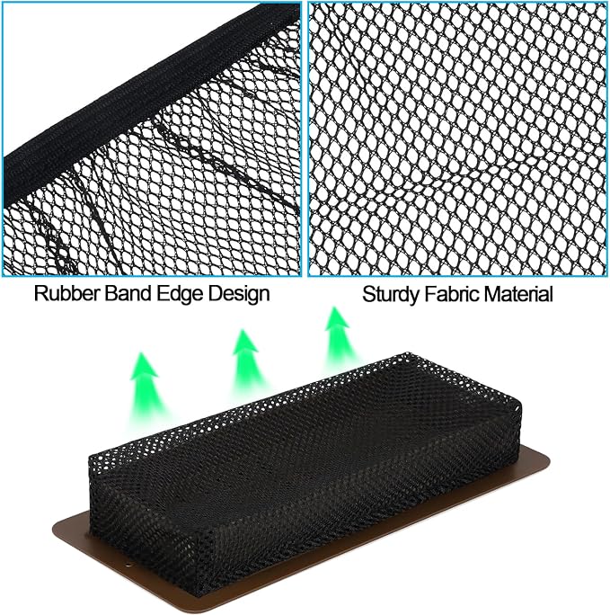 12 Pack Floor Register Cover Trap 4 X 12 Inch Vent Screen Net Black Air Vent - Image 4