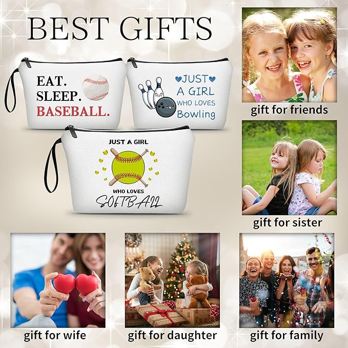 Softball Accessories for Girls,Graduation Gifts for Her,Softball Party Favors,Softball Cosmetic Bag,Softball Gift Bags,Birthday Gifts for Women Her Bff Bestie Best Friend Sister,Christmas