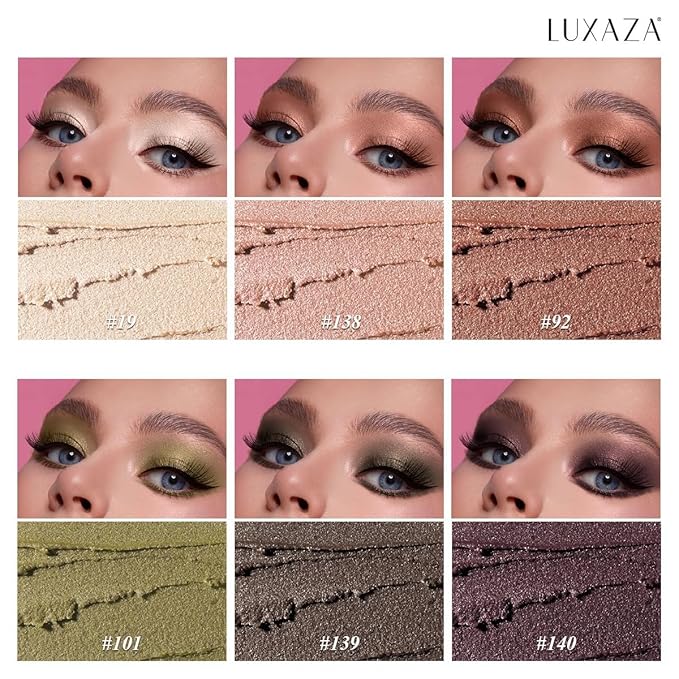 Shimmer Eyeshadow Stick Makeup 6PCS Set, Pink Metallic Matte Cream Eye Shadow Eyeliner Brightener Pencil Crayon - DESERT WILD