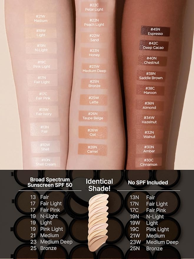 [JUNGSAEMMOOL OFFICIAL] Essential Skin Nuder Cushion (06 Pink Light) | Refill Only | Natural Finish | SPF50 Broad Spectrum | Makeup Artist Brand