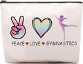 Cosmetic Makeup Bag Gifts for Gymnastics Lover Women, Gymnastic Coach Gift, Gymnastics Athletics Birthday Gifts for Her Friend Sister Daughter
