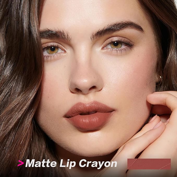 FOCALLURE Ultra Chic Lipstick,Rich Vitamin E Lip Crayon,Lightweight Color without Drying or Fading,Long Lasting Waterproof Lips Makeup,FUZZY WUZZY