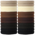 120Pcs Large Brown Nylon Hair Ties for Thick Curly Hair No Damage, Big Soft Cloth Hair Elastic Bands & Seamless Stretchy Fabric Ponytail Holders for Women Girls, Perfect for Updos & Braids