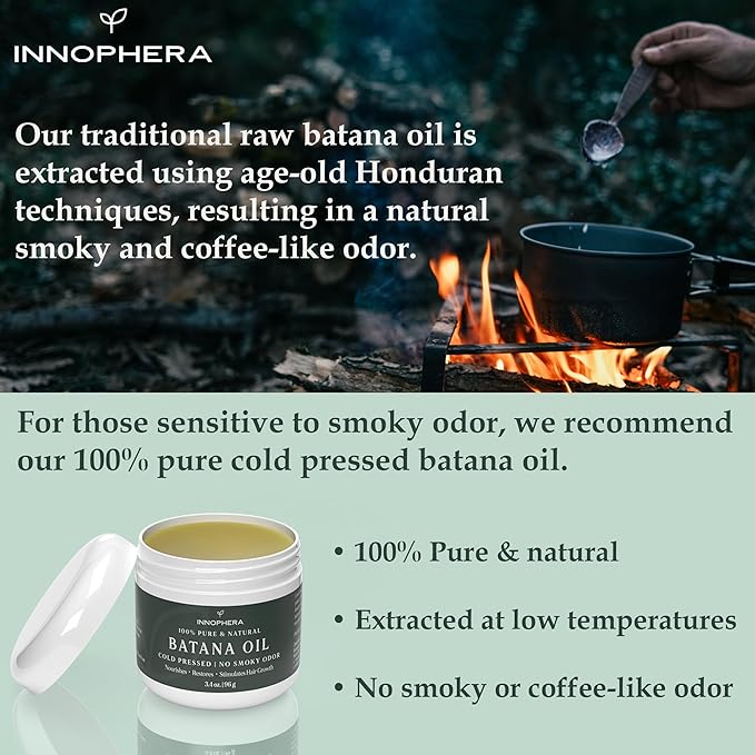 Raw Batana Oil for Hair Growth ‒ 100% Pure & Natural from Honduras ‒ Promotes Thicker & Softer Hair ‒ Nourishes & Rejuvenates ‒ 4 oz.
