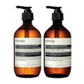 Aesop Reverence & Resurrection Aromatique Hand Wash Set | Gently Cleanses & Exfoliates for Smooth, Refreshed, and Supple Hands | 16.9 oz / 500mL