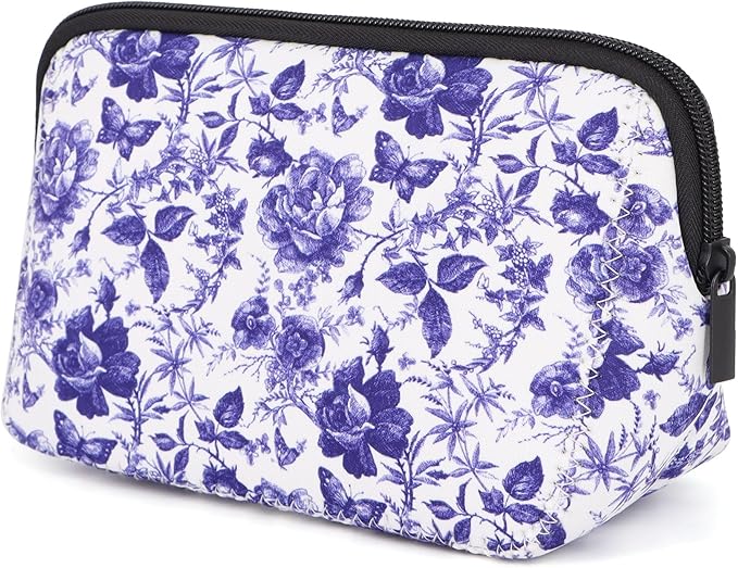 Cosmetic Bag Waterproof Neoprene Zipper Pouch Travel Portable Toiletry Makeup Bags Organizer Case for Women and Girls