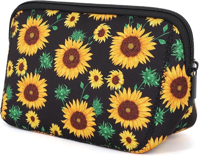 Cosmetic Bag Waterproof Neoprene Zipper Pouch Travel Portable Toiletry Makeup Bags Organizer Case for Women and Girls