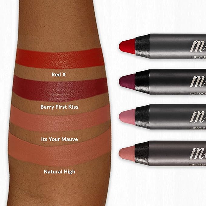 VASANTI Matte Crush Lipstick Pencil – It's Your Mauve – Soft, Velvety Matte Finish, Waterproof, Smooth Application – Natural, Vegan, Paraben-Free Lip Color