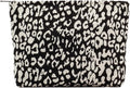 Makeup Bags for Purse Zipper Cosmetic Pouch Large Travel Canvas Make Up Organizer Tool Pouch for Women and Girls,Leopard Black
