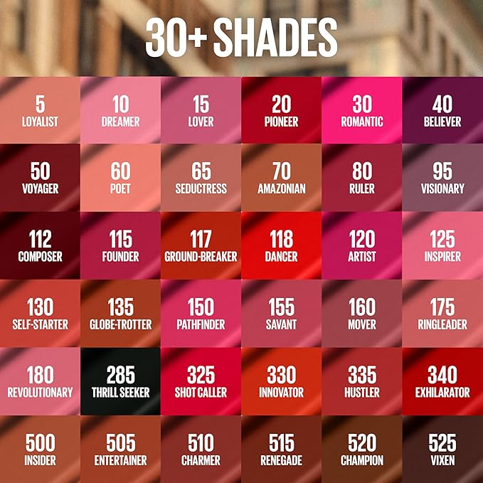 Maybelline Super Stay Matte Ink Liquid Lipstick Makeup, Long Lasting High Impact Color, Up to 16H Wear, Hustler, Red Brown, 1 Count, Packaging May Vary