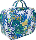 Lilly Pulitzer 4 Piece Travel Toiletry Bag, Cute Luggage Case for Adults, Zipper Pouch Set for Cosmetics, Small Pouch Bag for Supplies, Makeup or Toiletries (The Hottest Spot)