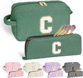 YOOLIFE Initial Travel Makeup Bag Cosmetic Bag - Teen Girl Gifts Trendy Stuff Friend Birthday Gifts for Women Teen Girl Kids