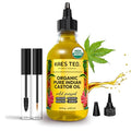 Cold Pressed Organic Castor Oil Hexane Free - 16 Fl Oz - 100% Pure, Natural - Premium Grade Carrier Oil for Hair Growth, Eyelashes and Eyebrows, Skin, Nails, Face & More, Castor Oil Packs