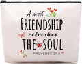 Christian Gifts for Women Friends Makeup Bag, Christian Secret Sister Birthday Gift for Best Friends, Friendship Gifts for women, Christian Gift Cosmetic Bag