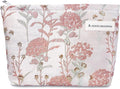 STARDW Aesthetic Floral Makeup Bag Cute Small Cosmetic Bags for Women Girls, Travel Toiletry Bag Large Capacity Zipper Makeup Pouch, Purse Organizer Pouches