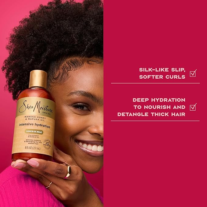 SheaMoisture Hydration Hair Milk Manuka Honey and Mafura Oil for Dry Hair to Hydrate and Style Hair 8 oz
