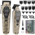 Karrte Professional Hair Clippers and Trimmer Set, 2 in 1 Hair Clippers for Men, Pro Clipper, T-Shaper Trimmer, Cordless Clippers and Grooming Set, Hair Cutting Kit for Gift
