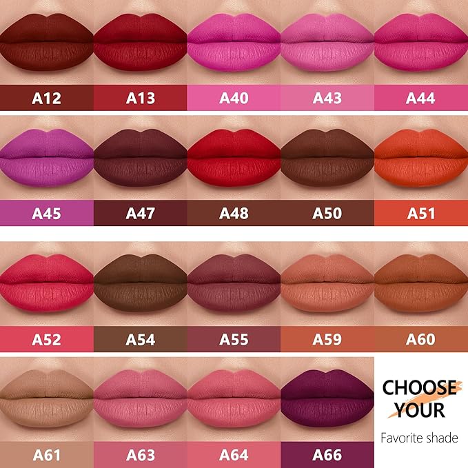 Nude Brown Dark Red Lipstick 3Pc Long Lasting Lipsticks for Women Pigmented Smudgeproof Transferproof Vegan Cruelty Free Lip Color, A61/50/48