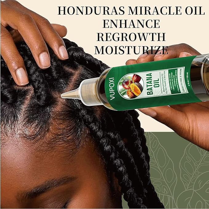 Batana Oil for Hair Growth | Dr. Sebi approved | Sourced from Honduras | Eliminates Split Ends | Prevents Hair Loss | Promotes Hair Thickness | 100% Natural Organic Hair Oil - 4 fl oz