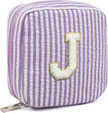 LETGO Purple Makeup Bag for Women- Personalized Cute Makeup Pouch for Girlfriend Bridesmaid Wife | Cosmetic Travel Toiletry Bag for Women | Birthday Gift Idea for Her Mom Makeup Bag Gift