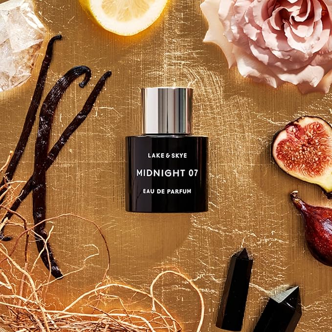 Lake & Skye Midnight 07 Eau de Parfum, Long Lasting Fragrance, 1.7 fl oz (50 ml) - Spicy, Fruity, Floral