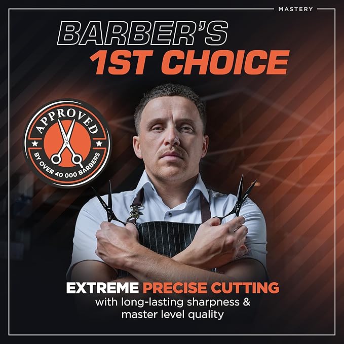 Fagaci Hair Scissors Professional Left 6” 440C Steel for Superior Precision, Extremely Sharp Blades Hair Cutting Scissors for Women & Men, Durable Sharpness Hair Shears for Hair Cutting