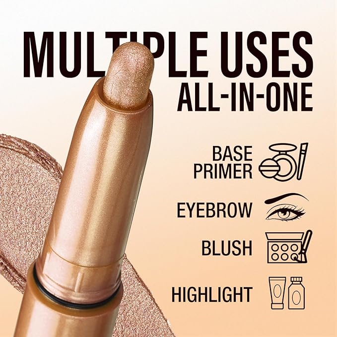 LANGMANNI Eyeshadow Stick,4 PCS Waterproof Multi-Color Eyeshadow Pen Set,Creamy Long-Lasting Eye Makeup Kit,Natural & Shimmer Shades Contour Stick,Gifts For Women (#1+7+22+23-4Colors)