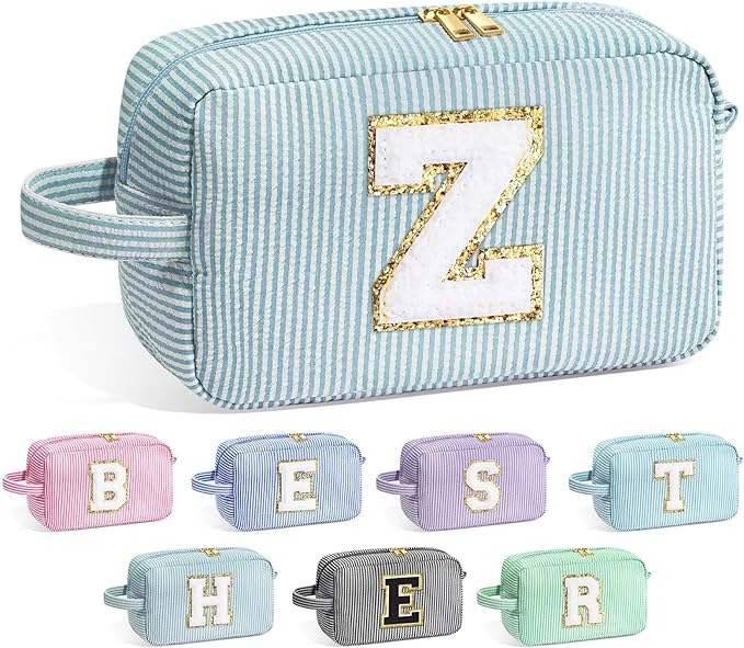 YOOLIFE Birthday Gifts for Mom, Mom Gifts from Daughter, Mother In Law Gifts, Mama Gift Idea, Personalized Gifts for Women, Initial Makeup Bag for Women, Green Z
