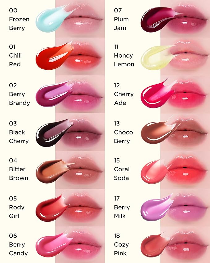 TOCOBO Juicy Berry Plumping Lip Oil 06 Berry Candy – Korean Vegan Hydrating Lip Oil with Plant Oils for High Shine Gloss - Non Sticky Formula for All Skin Tones, 0.14 fl.oz.