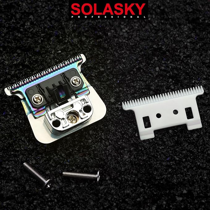 Colourful FX707 Replacement Trimmer Metal + Ceramic Blades Compatible with BaByL FX787 & FX726 Trimmer FX707Z Replacement Blades for BaByL PRO Barberology Trimmer Blade