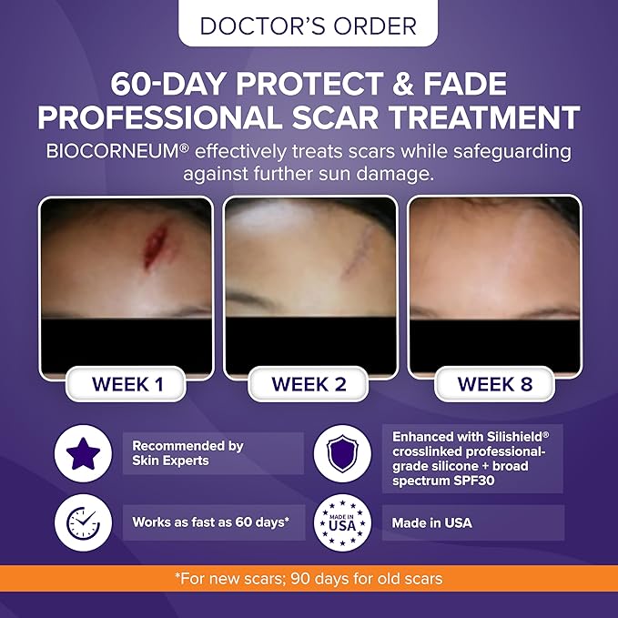 Advanced Scar Treatment with Silishield® & SPF 30 20g - Surgeon-Approved Silicone Scar Gel for Surgical Scars Ideal for Adults & Kids – New & Keloid Scar Treatment & Scar Removal Cream for Old Scars