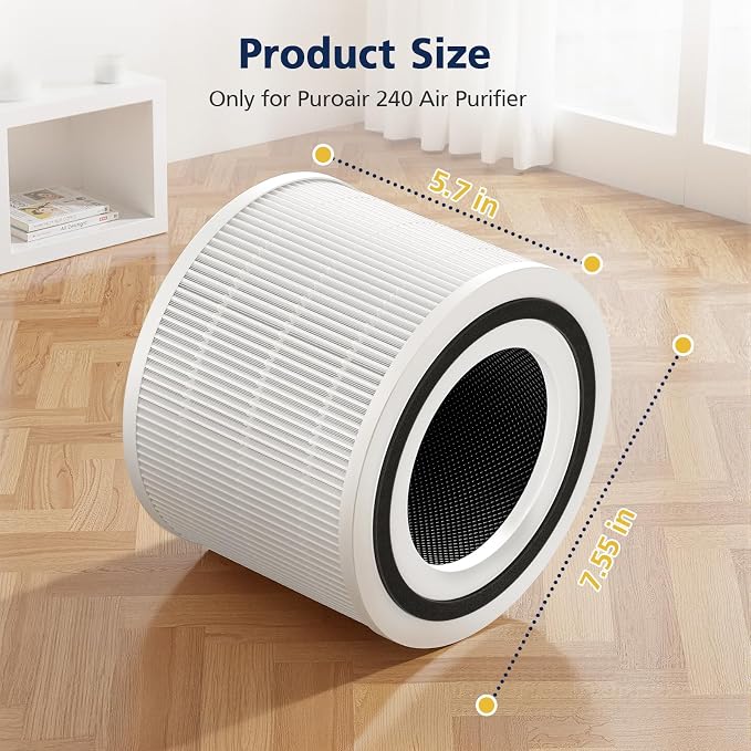 240 Filter Replacement for Puroair 240 Air Purifier, 3-in-1 Activated Carbon - Image 6