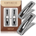 Rhinestone and Crystal Hair Clips 2-Pack, Sparkly Barrettes & Elegant Bling Accessories for Women & Girls(Set5)