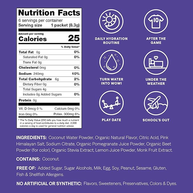 Cure Hydration - Kids Electrolyte Drink Mix | Plant-Based Pediatrician Formulated Rehydration | No Added Sugar, FSA-HSA, Non-GMO, Gluten-Free, No Artificial Flavors | 14 Packets - Mixed Berry