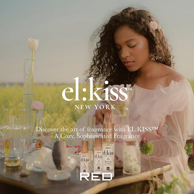 EL:KISS Roll On Perfume, Jasmine & Vanilla Inspired by SDJ 68, Eau de Parfum 12mL (.40 Fl Oz), Hydrating & Long-Lasting, Alcohol-Free & Mineral Oil-Free, With Jojoba, Argan & Coconut Oil