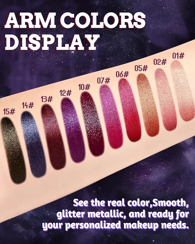 Glitter Metallic Shimmer Lipstick, Green Lipstick Long Lasting, Diamond High Pigmented Shiny Metallic Lip Stick, Non-sticky Sparkly Green Lipsticks for Women Christmas Makeup-15