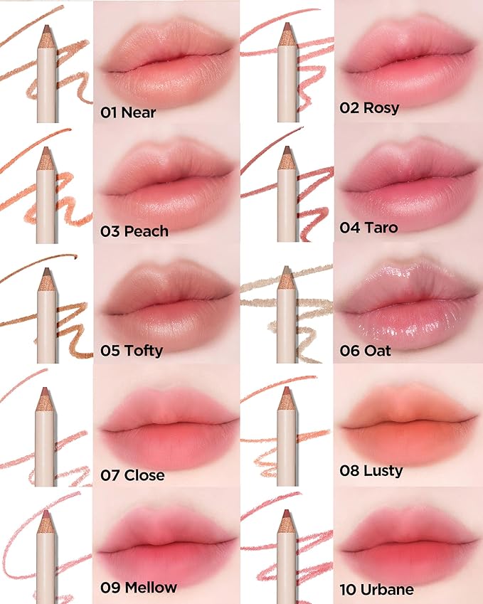 THESAEM Cover Perfection Lip Pencil - Slim, Easy-Blend & Overlip Makeup, Creamy Matte Lip Liner, Long-Lasting with Built-In Sharpener (06 Oat)