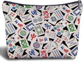 Mahjong Gifts Cosmetic Bag - Mahjong Makeup Bag Women's Zippered Bag for Purse, Mahjong Cosmetic Bags for Women