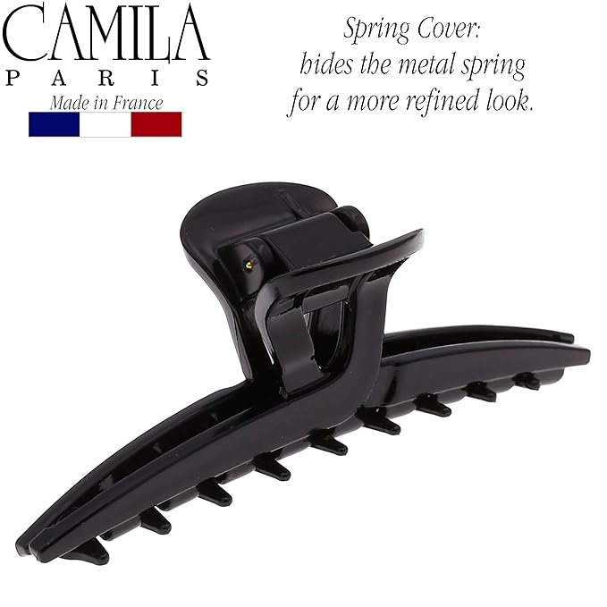 Camila Paris CP2661 French Hair Clip for Women, Narrow, Strong Hold Grip Double Teeth Girls Hair Claw Clips Jaw, Fashion Durable Styling Hair Accessories for Women, Made in France