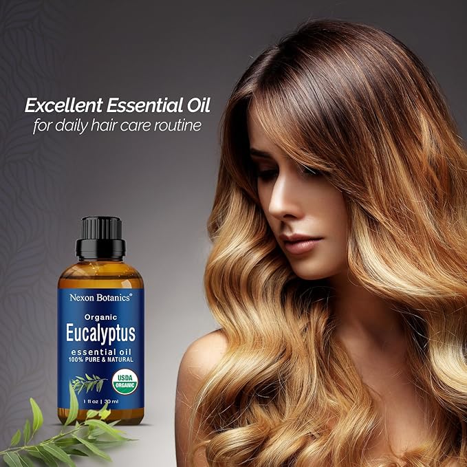 Organic Eucalyptus Essential Oil 30 ml - Pure, Natural Oil for Aromatherapy, Diffusers, DIY, Candle and Soap Making Scent - Nexon Botanics